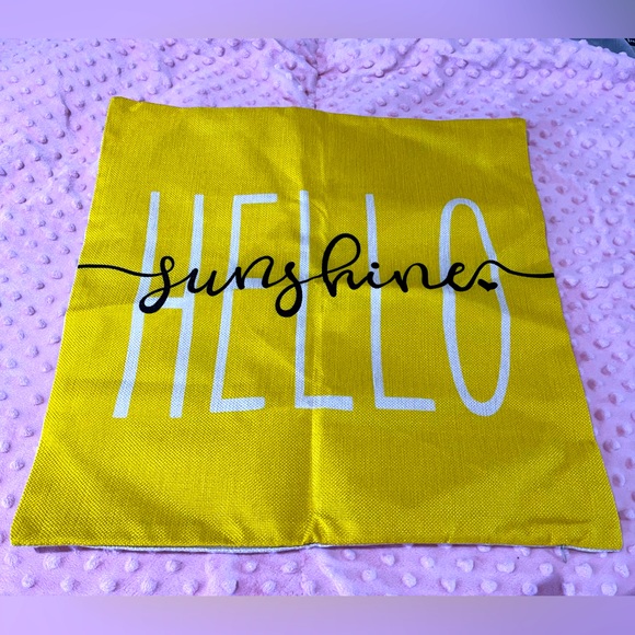 🔆Hello Sunshine Yellow Accent Pillow Cover - Picture 1 of 1